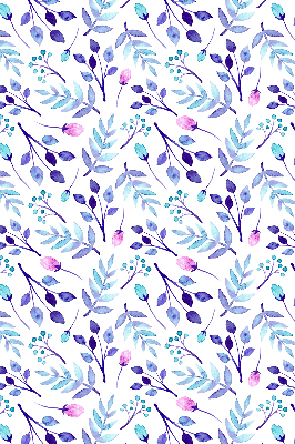 Store occultant fenêtre à fleurs bleues