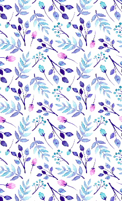 Store occultant fenêtre à fleurs bleues