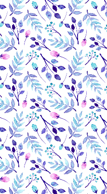 Store occultant fenêtre à fleurs bleues