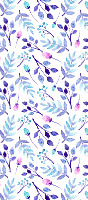 Store occultant fenêtre à fleurs bleues