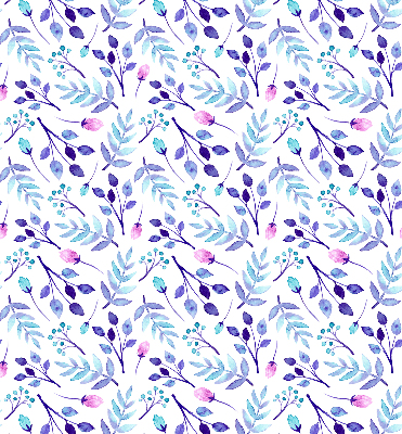 Store occultant fenêtre à fleurs bleues