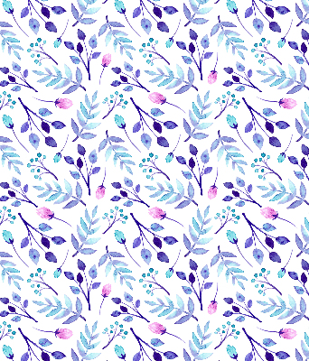Store occultant fenêtre à fleurs bleues
