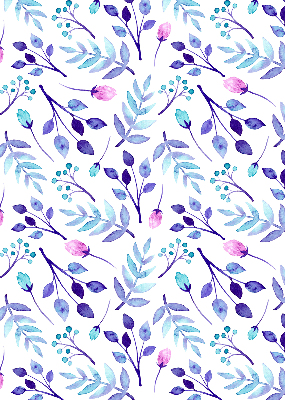 Store occultant fenêtre à fleurs bleues