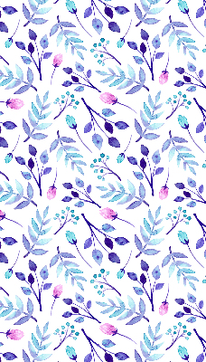Store occultant fenêtre à fleurs bleues