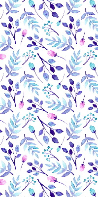 Store occultant fenêtre à fleurs bleues