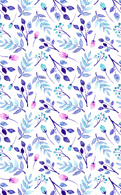 Store occultant fenêtre à fleurs bleues