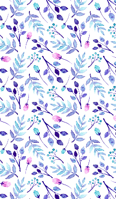 Store occultant fenêtre à fleurs bleues