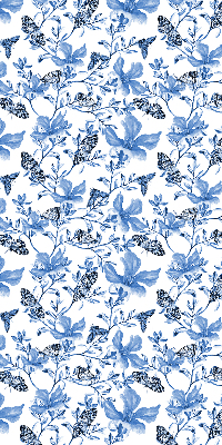 Store fenêtre intérieur avec papillons bleus