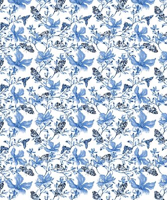 Store fenêtre intérieur avec papillons bleus