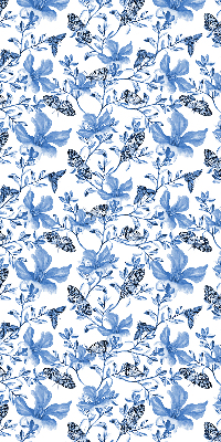 Store fenêtre intérieur avec papillons bleus