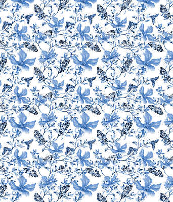 Store fenêtre intérieur avec papillons bleus