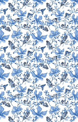 Store fenêtre intérieur avec papillons bleus