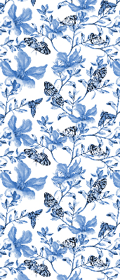 Store fenêtre intérieur avec papillons bleus