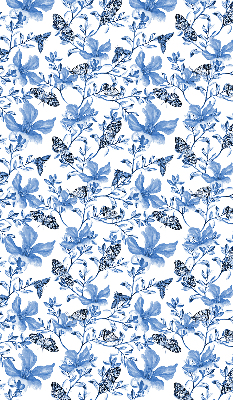 Store fenêtre intérieur avec papillons bleus