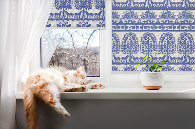 Store fenêtre intérieur bleu