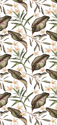 Store occultant fenêtre à fleurs sur tiges