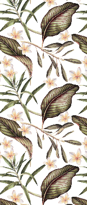 Store occultant fenêtre à fleurs sur tiges
