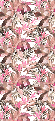 Store occultant fenêtre à fleurs roses