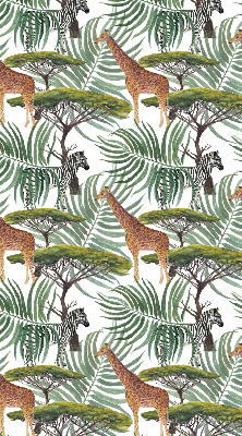 Store occultant fenêtre avec motif animaux et arbres
