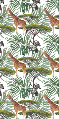 Store occultant fenêtre avec motif animaux et arbres