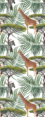 Store occultant fenêtre avec motif animaux et arbres