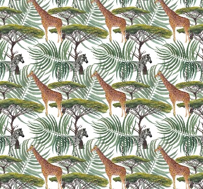 Store occultant fenêtre avec motif animaux et arbres