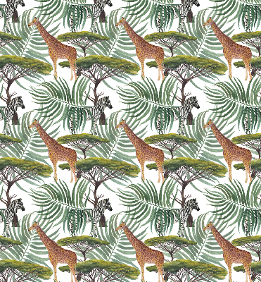 Store occultant fenêtre avec motif animaux et arbres