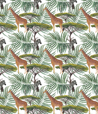Store occultant fenêtre avec motif animaux et arbres
