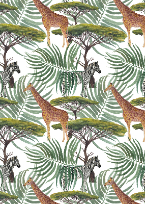 Store occultant fenêtre avec motif animaux et arbres