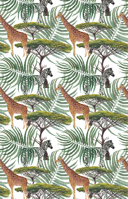 Store occultant fenêtre avec motif animaux et arbres