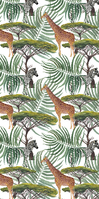 Store occultant fenêtre avec motif animaux et arbres