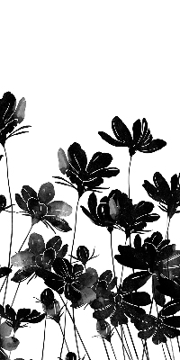 Store enrouleur occultant à fleurs noires