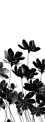 Store enrouleur occultant à fleurs noires