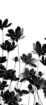 Store enrouleur occultant à fleurs noires