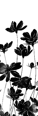Store enrouleur occultant à fleurs noires