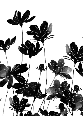 Store enrouleur occultant à fleurs noires