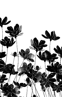 Store enrouleur occultant à fleurs noires