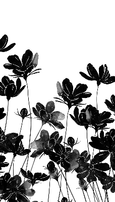 Store enrouleur occultant à fleurs noires