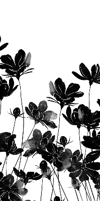Store enrouleur occultant à fleurs noires
