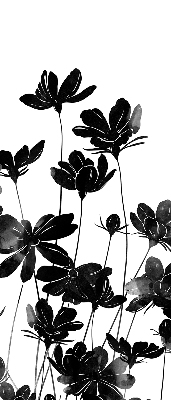 Store enrouleur occultant à fleurs noires