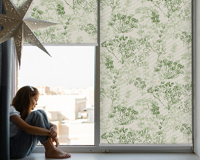 Store enrouleur occultant en plantes vertes