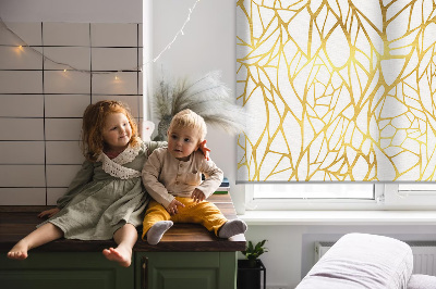 Store enrouleur occultant à motif jaune