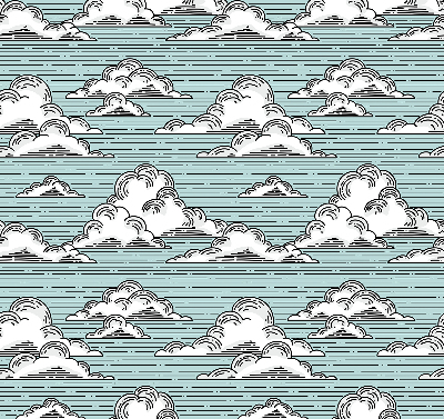 Store fenêtre intérieur nuages