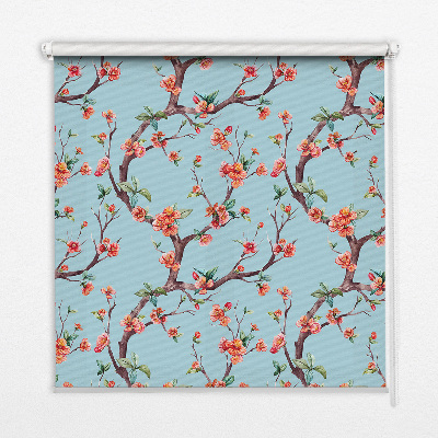 Store fenêtre intérieur à boutons de fleurs d'arbres