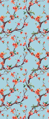 Store fenêtre intérieur à boutons de fleurs d'arbres