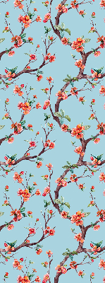 Store fenêtre intérieur à boutons de fleurs d'arbres