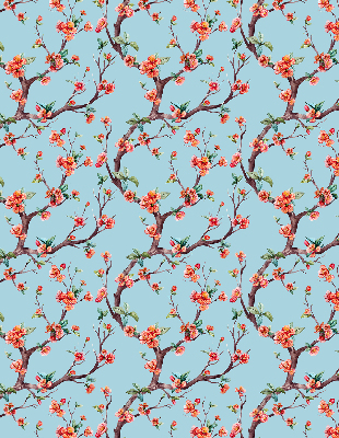 Store fenêtre intérieur à boutons de fleurs d'arbres