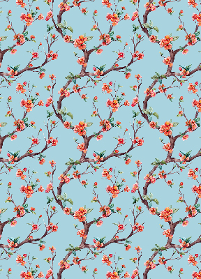 Store fenêtre intérieur à boutons de fleurs d'arbres