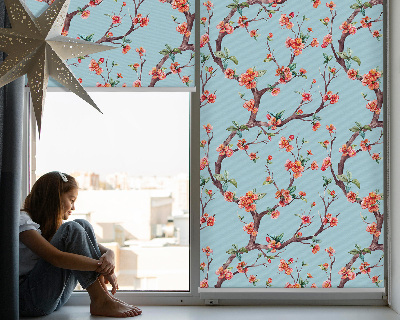 Store fenêtre intérieur à boutons de fleurs d'arbres