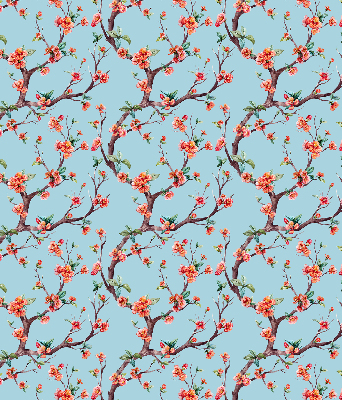 Store fenêtre intérieur à boutons de fleurs d'arbres